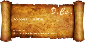 Dobosi Csaba névjegykártya