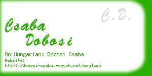 csaba dobosi business card
